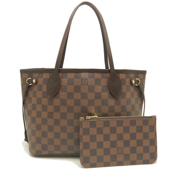 LOUIS VUITTON Brown Damier Neverfull PM Tote Bag - Picture 1 of 10